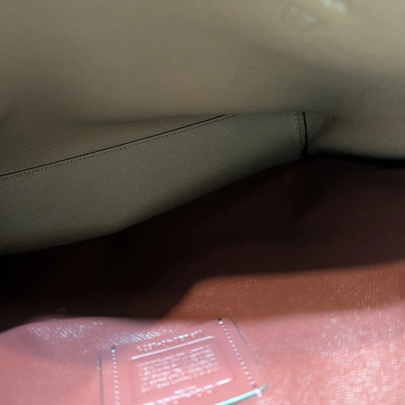 Coach Coral Pebble Leather Tote - Picture 6 of 8